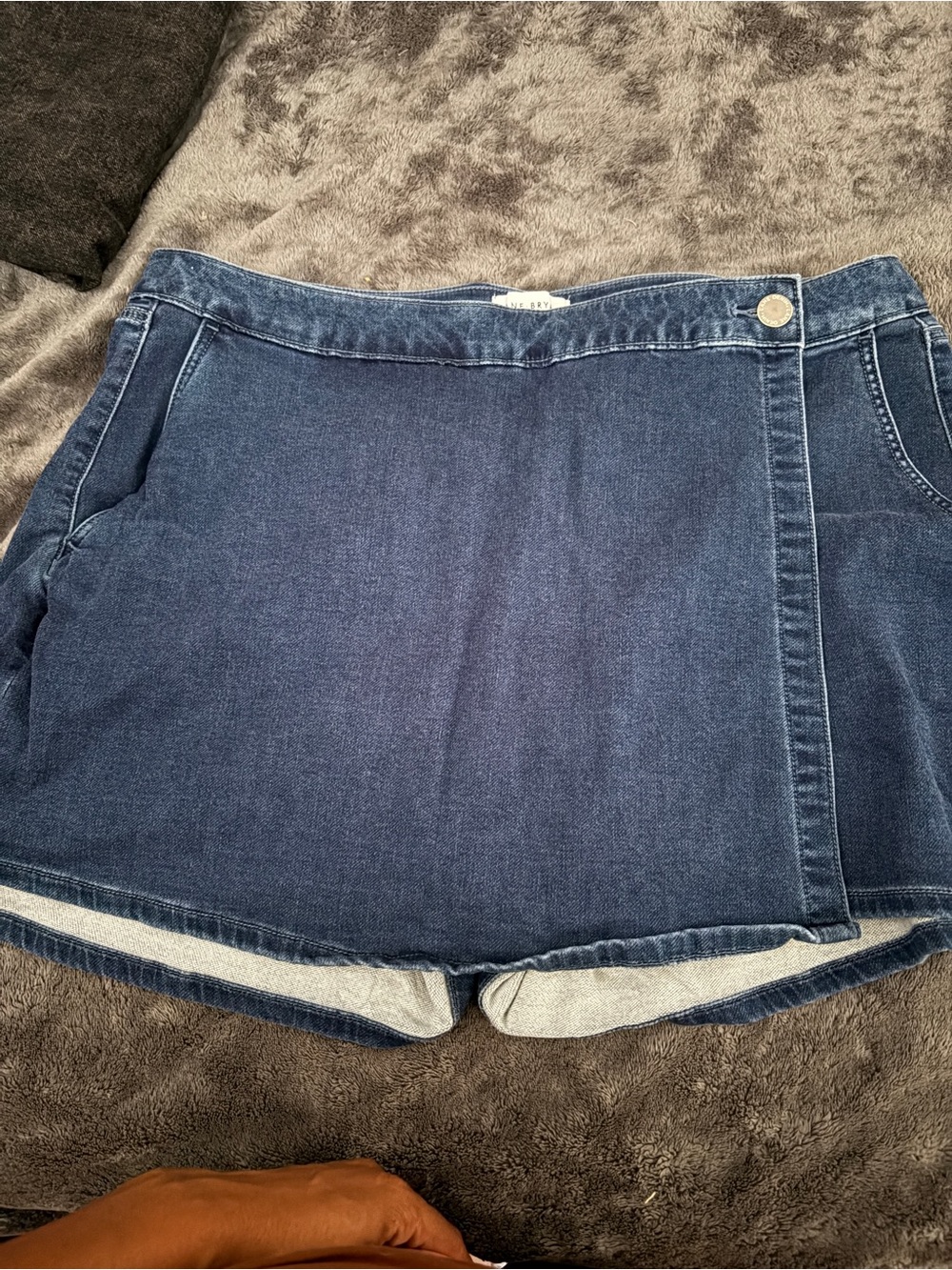 Lane Bryant Dark Blue Denim Wrap Skort